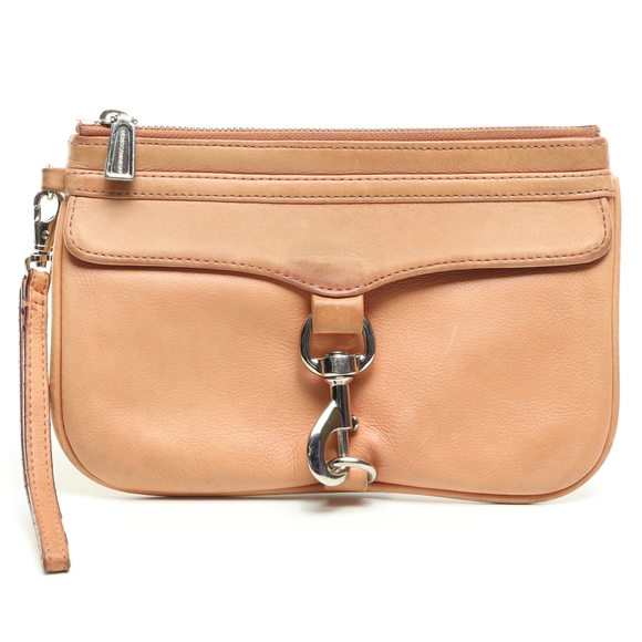Rebecca Minkoff Handbags - Rebecca Minkoff Leather Wristlet Clutch Purse Bag 9x6x1/2 Pink/Silver